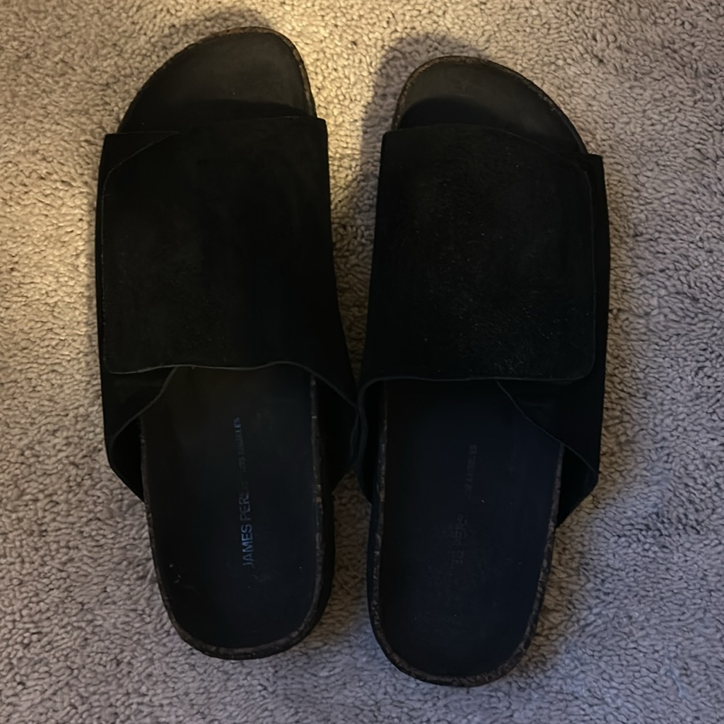 James Perse Suede Slides, Size 10
